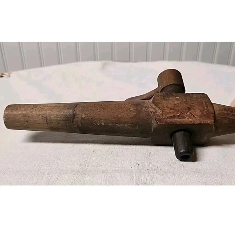 Antique Reed & Co Amber Beer Bottle w/Wire Bale Stopper 1880s, & Wooden Keg Tap
